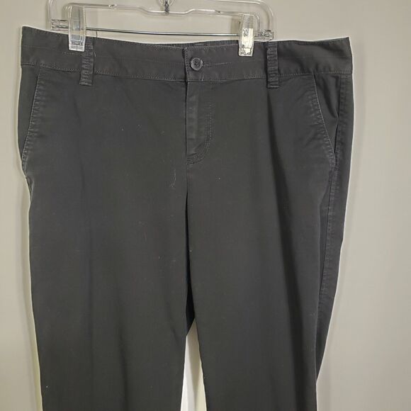 Ann Taylor Loft Women Pants Sz 6 Marisa Cropped Mid Rise Black Stretch Straight - Picture 5 of 10